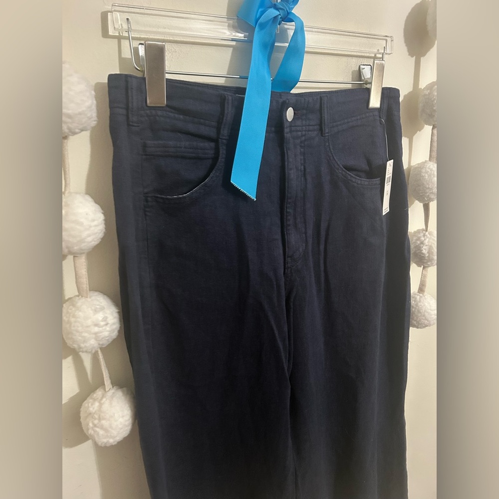 Anthropologie The Adi Linen Blend Crop Mid-Rise Flare Pants by Pilcro NWT! - Picture 8 of 11